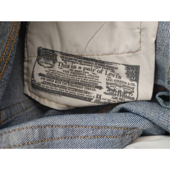 Levi's 501 Shorts Denim Jean High Waist Cutoff Button Fly Sz 29 - Picture 7 of 7